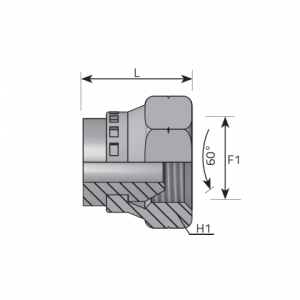 Swivel metric female Plug. (ATFM)